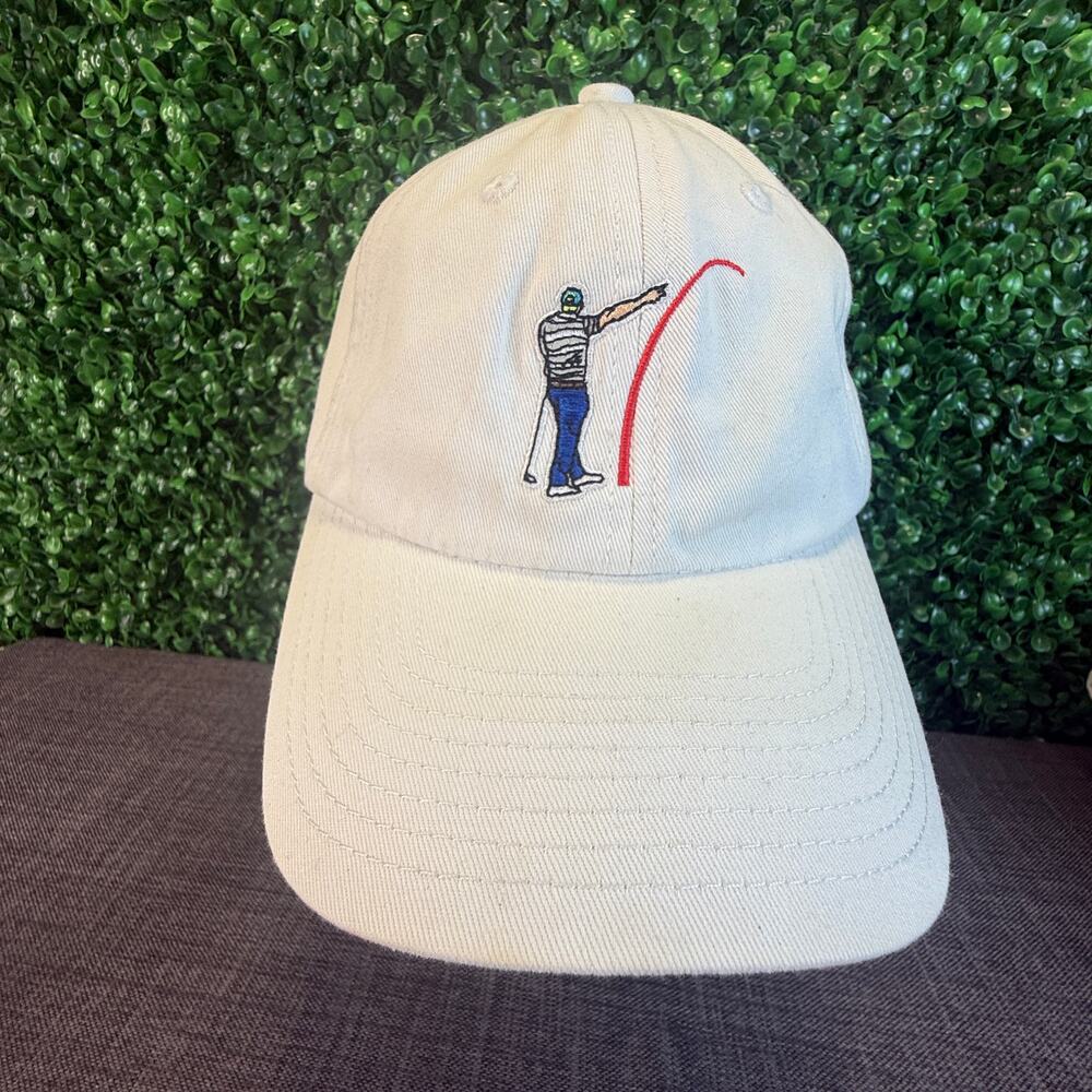 Golf Gods Mad Slicer White Snapback Golf Hat Curved Brim Adult Cap
